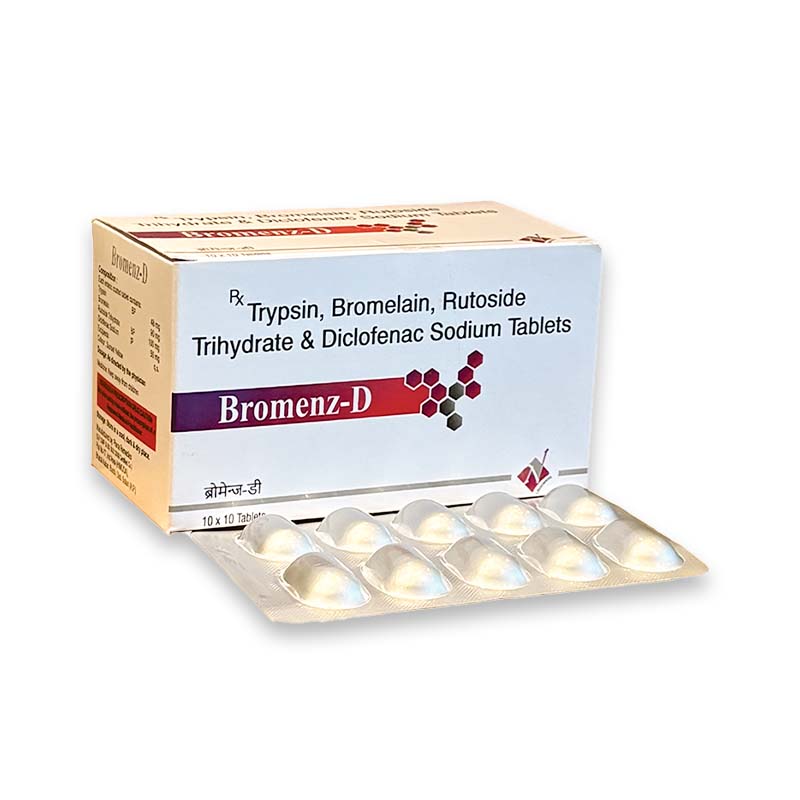 Trypsin, Bromelain & Rutoside Trihydrate Tablets