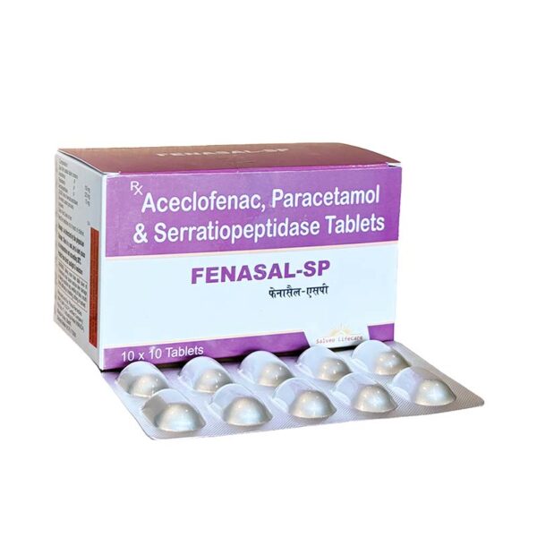 Aceclofenac, Paracetamol & Serratiopeptidase Tablets