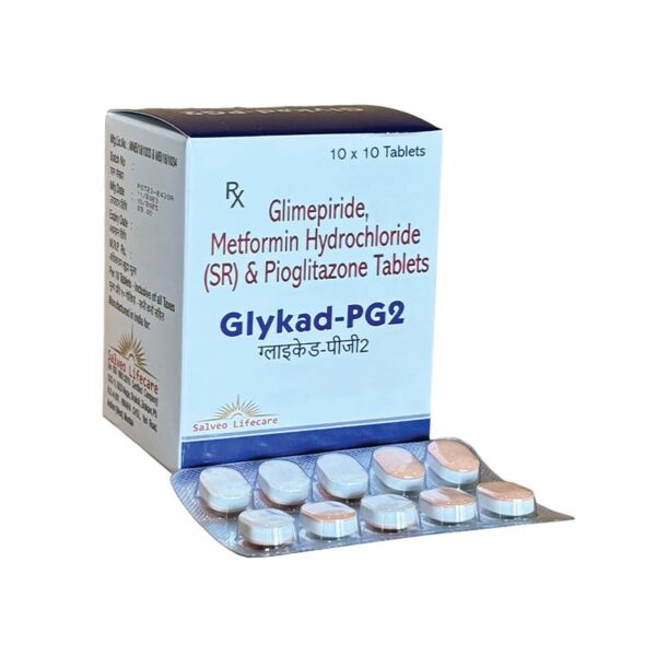 Glimepiride, Metformin Hydrochloride (SR) & Pioglitazone Tablets