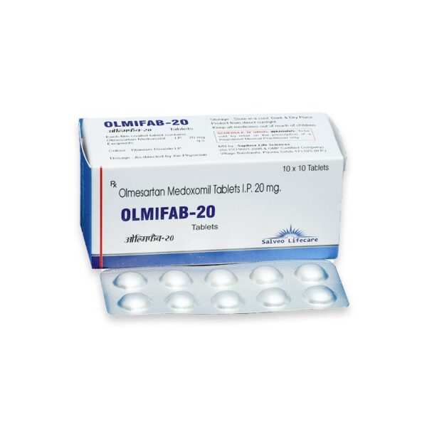 Olmesartan Medoxomil Tablets I.P. 20 mg.