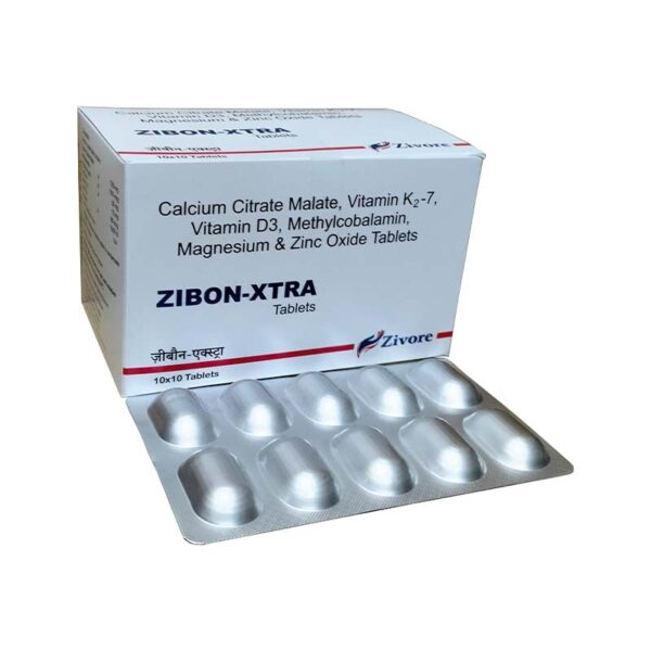 Calcium Citrate Malate, Vitamin K2 7, Vitamin D3, Methylcobalamin, Magnesium & Zinc Oxide Tablets